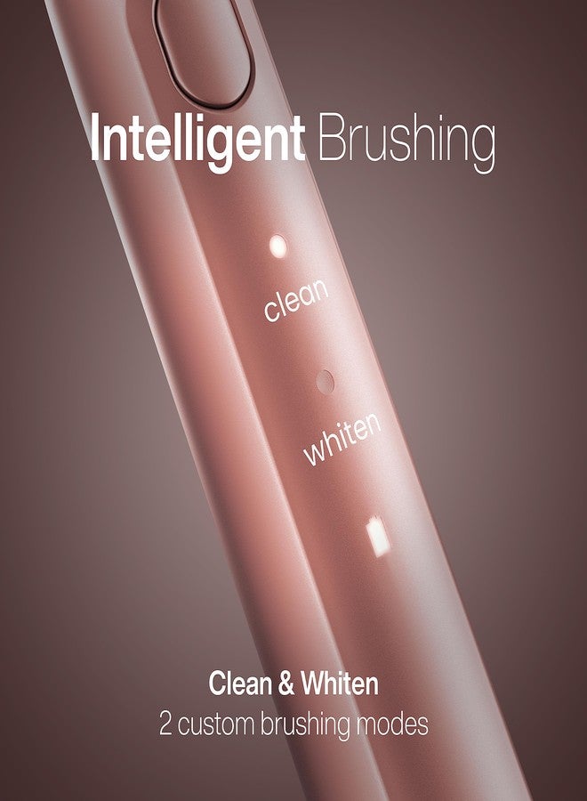 Aquasonic Icon ADA-Accepted Rechargeable Toothbrush | Magnetic Holder & Slim Travel Case | 2 Brushing Modes & Smart Timers | Gentle Micro-Vibrations (Blush) - Image 2